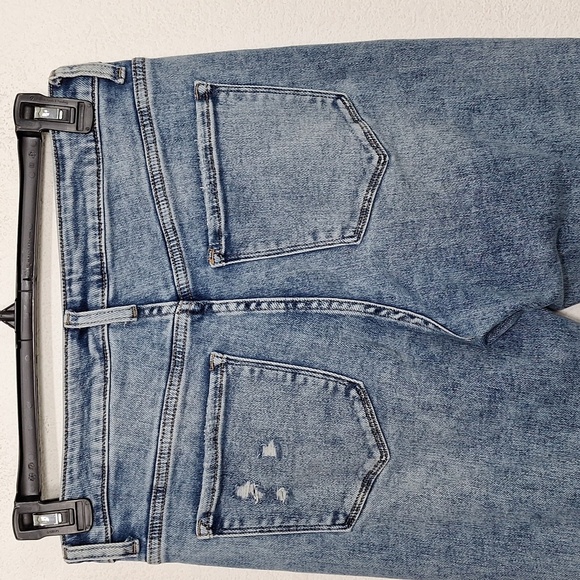 Flying Monkey Streetwear High Rise Super Flare Asymmetrical Button Fly Jeans- 30 - Picture 6 of 15